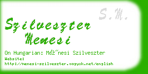 szilveszter menesi business card